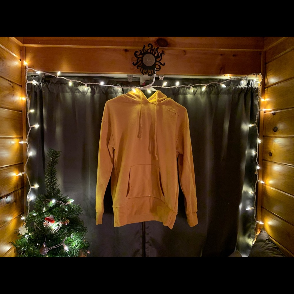 Mustard yellow forever 21 hoodie